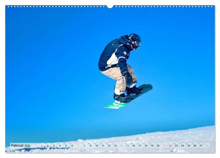 Produktbild: Snowboarden - ein St&uuml;ck Freiheit (Wandkalender 2026 DIN A2 quer), CALVENDO Monatskalender
