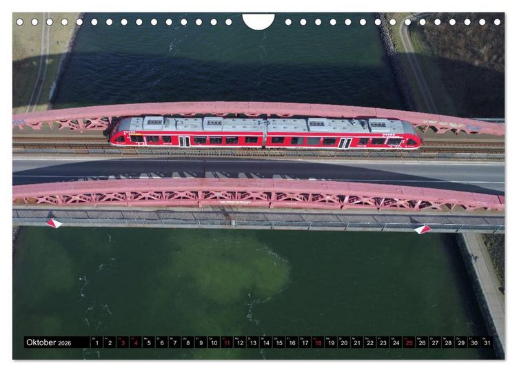 Produktbild: 100 Meter &uuml;ber Grund - Am Nord-Ostsee-Kanal (Wandkalender 2026 DIN A4 quer), CALVENDO Monatskalender