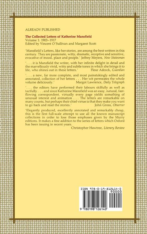 Produktbild: The Collected Letters of Katherine Mansfield