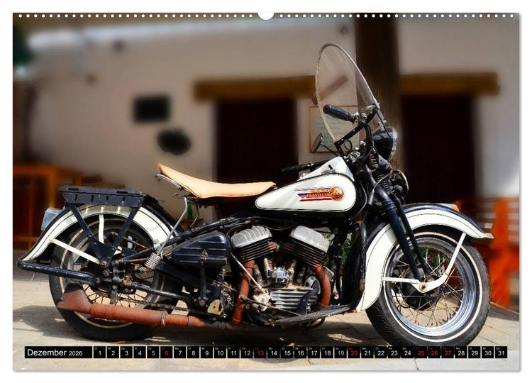 Produktbild: Harley Davidson WLA 750 (hochwertiger Premium Wandkalender 2026 DIN A2 quer), Kunstdruck in Hochglanz