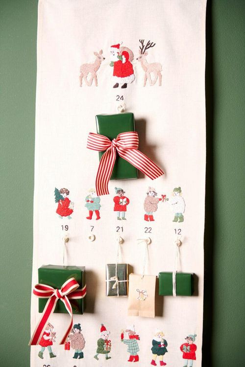 Produktbild: Stickpackung Vorgezeichnet, Adventskalender Kinder