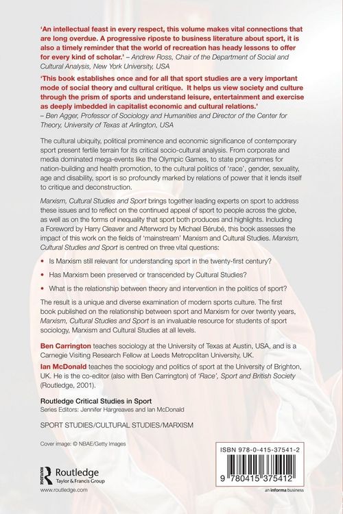 Produktbild: Marxism, Cultural Studies and Sport