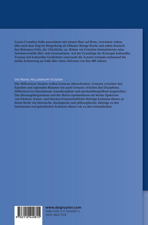 Produktbild: Lucius Cornelius Sulla in der antiken Erinnerung