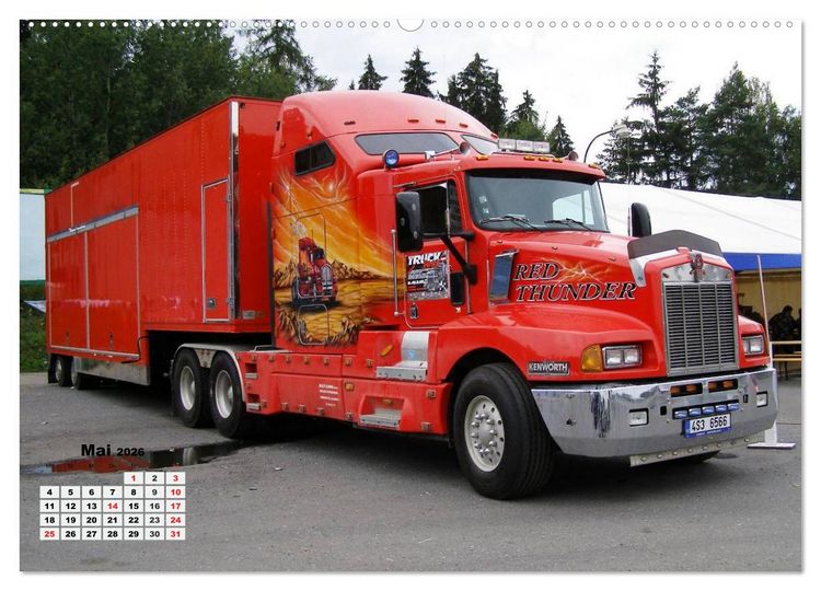 Produktbild: US-Trucks. Faszination Langhauber (Wandkalender 2026 DIN A2 quer), CALVENDO Monatskalender