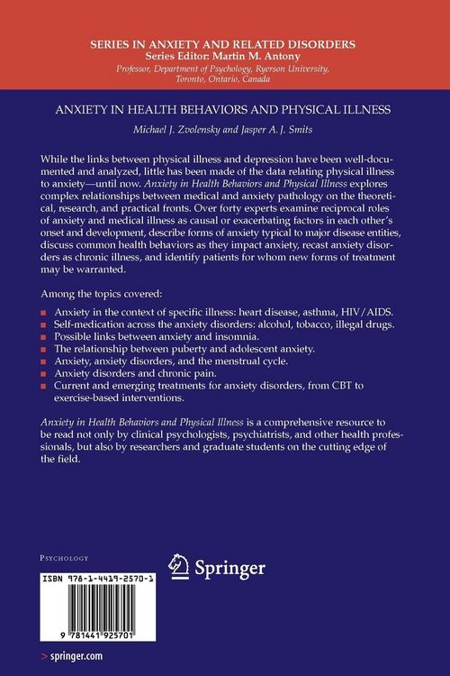 Produktbild: Anxiety in Health Behaviors and Physical Illness