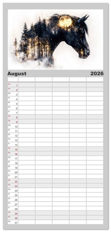 Produktbild: Familienplaner 2026 - W&auml;chter des Zauberwaldes mit 5 Spalten (Wandkalender, 21 x 45 cm) CALVENDO