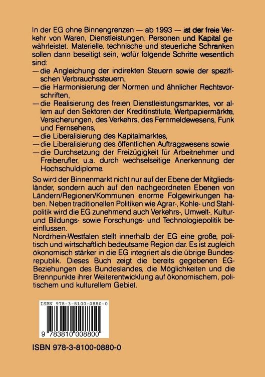 Produktbild: Nordrhein-Westfalen und die Europ&auml;ische Gemeinschaft