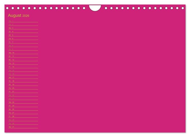 Produktbild: Bastel-Geburtstagskalender pink / Geburtstagskalender (Wandkalender 2026 DIN A4 quer), CALVENDO Monatskalender