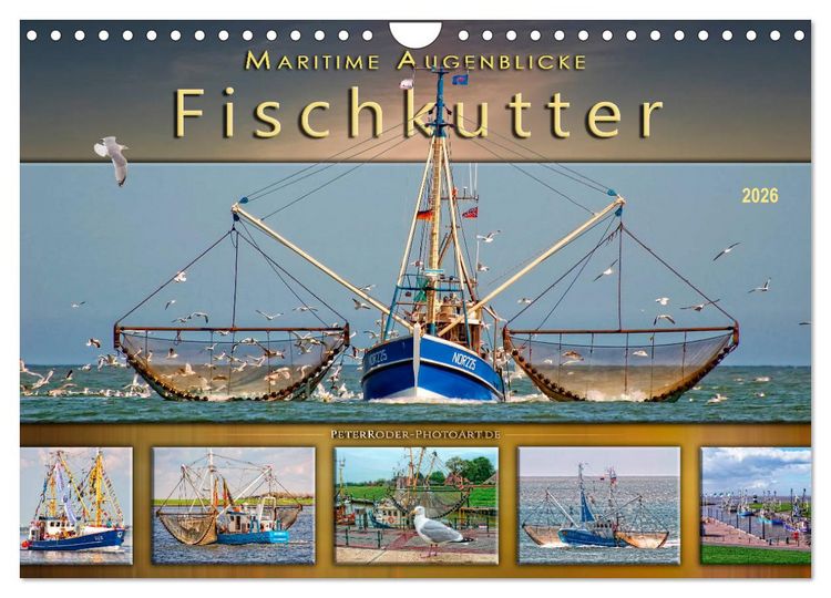 Produktbild: Maritime Augenblicke - Fischkutter (Wandkalender 2026 DIN A4 quer), CALVENDO Monatskalender