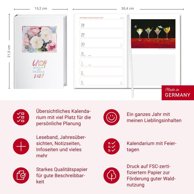 Produktbild: Lady Tagebuch A5 2027