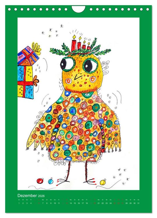 Produktbild: Tierische Wesen - kunterbunt (Wandkalender 2026 DIN A4 hoch), CALVENDO Monatskalender