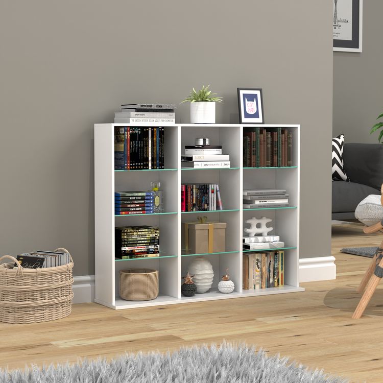 Produktbild: Holz CD DVD Standregal B&uuml;cherregal Regal Zilas L