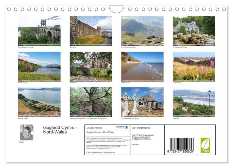 Produktbild: Gogledd Cymru - Nord-Wales (Wandkalender 2026 DIN A4 quer), CALVENDO Monatskalender