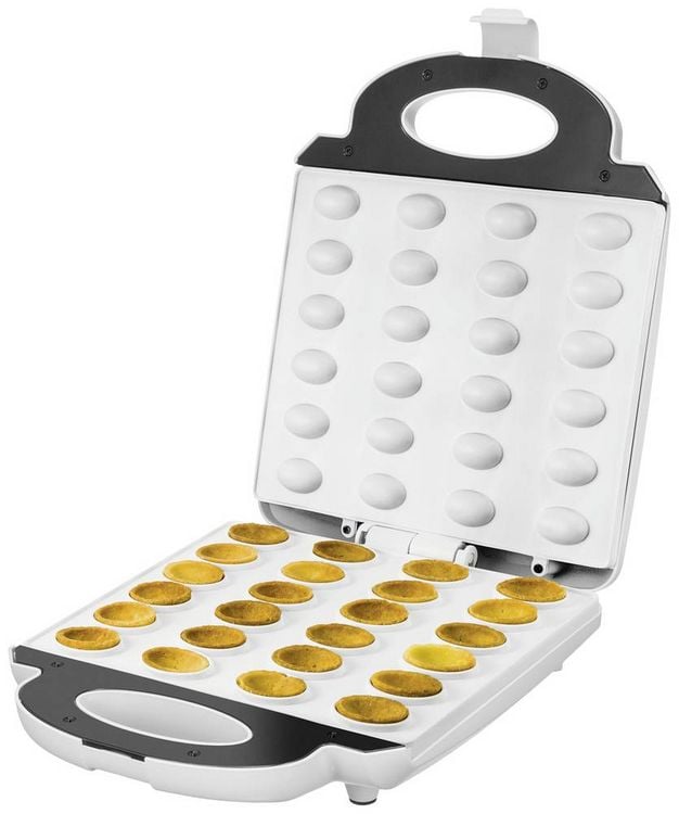 Produktbild: Unold Zaubernuss Waffeleisen Kontrollleuchte, klappbar, Antihaftbeschichtung Wei&szlig;, Edelstahl