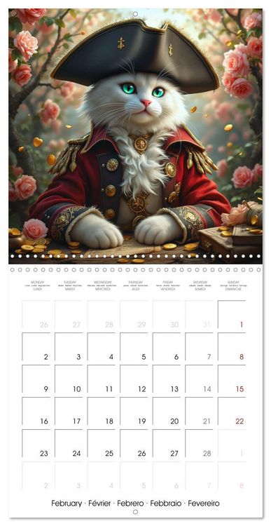 Produktbild: Pirate Cats (Wall Calendar 2026 12 &times; 12 Inch) CALVENDO 12 Month Wall Calendar