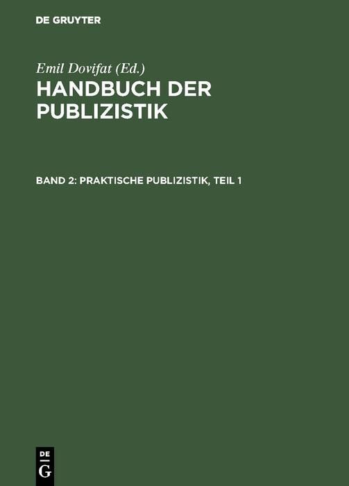 Produktbild: Praktische Publizistik, Teil 1