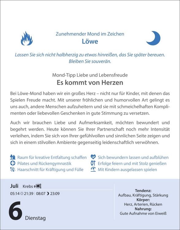 Produktbild: Leben mit dem Mond Tagesabrei&szlig;kalender 2027 - Praktische Tipps Tag f&uuml;r Tag