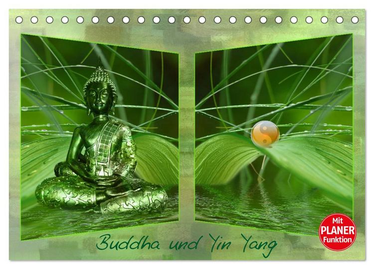 Produktbild: Buddha und Yin Yang (Tischkalender 2026 DIN A5 quer), CALVENDO Monatskalender