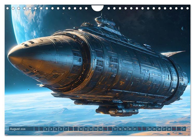 Produktbild: Alien Starships (Wandkalender 2026 DIN A4 quer), CALVENDO Monatskalender