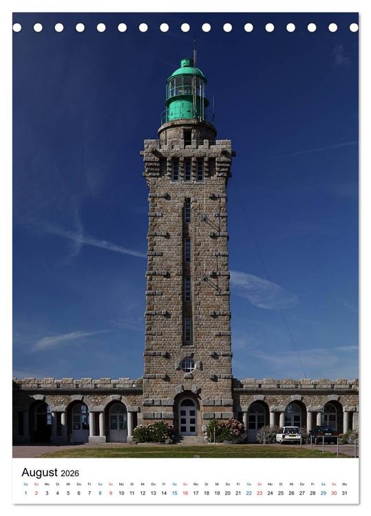 Produktbild: Phares Bretons (Tischkalender 2026 DIN A5 hoch), CALVENDO Monatskalender