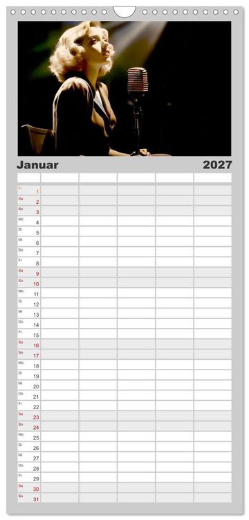 Produktbild: Familienplaner 2027 - Die Stimme der Leidenschaft mit 5 Spalten (Wandkalender, 21 x 45 cm) CALVENDO