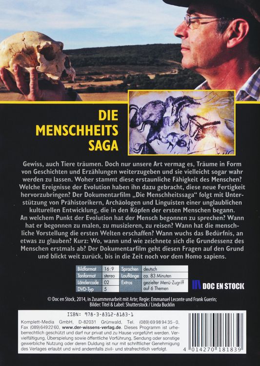 Produktbild: Die Menschheitssaga - Wie der Mensch anfing zu tr&auml;umen