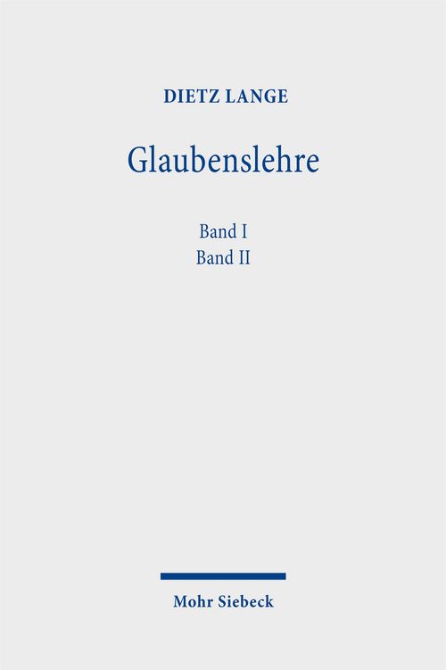 Produktbild: Lange, D: Glaubenslehre/Bd. 1+2