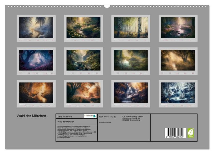 Produktbild: Wald der M&auml;rchen (hochwertiger Premium Wandkalender 2026 DIN A2 quer), Kunstdruck in Hochglanz