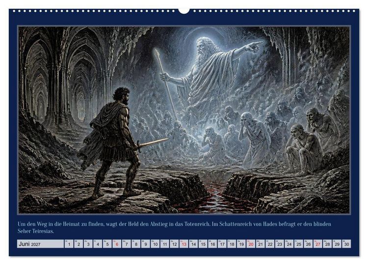 Produktbild: Gegen Sturm und G&ouml;tter: Die Heimkehr des Odysseus (Wandkalender 2027 DIN A2 quer), CALVENDO Monatskalender
