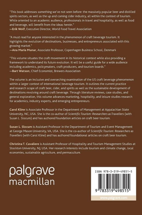 Produktbild: Craft Beverages and Tourism, Volume 1