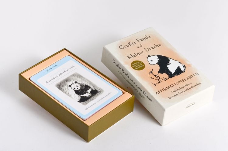 Produktbild: Gro&szlig;er Panda und Kleiner Drache Affirmationskarten