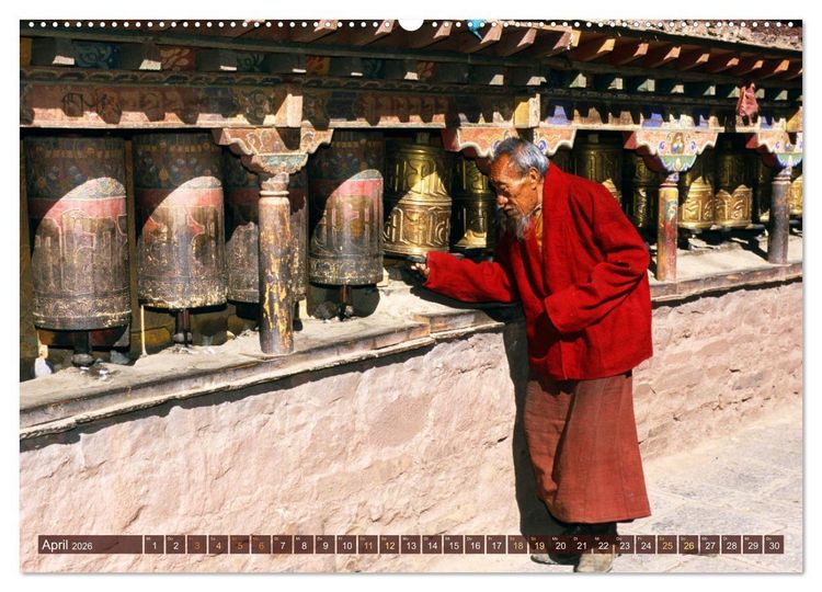 Produktbild: Tibet bewegt (hochwertiger Premium Wandkalender 2026 DIN A2 quer), Kunstdruck in Hochglanz