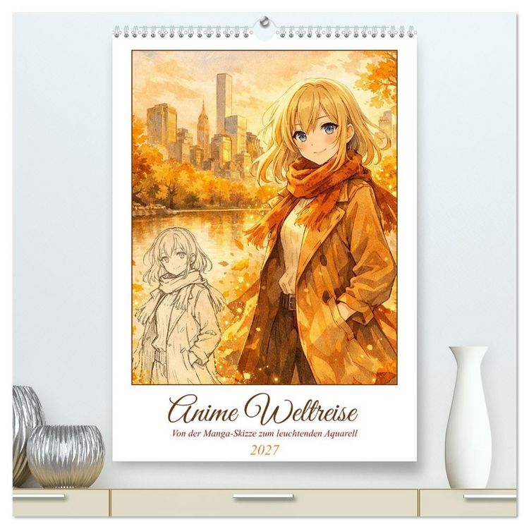 Produktbild: Anime Weltreise (hochwertiger Premium Wandkalender 2027 DIN A2 hoch), Kunstdruck in Hochglanz