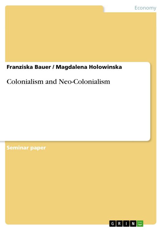Produktbild: Colonialism and Neo-Colonialism