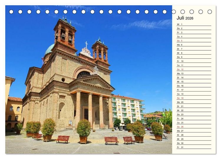 Produktbild: Die Langhe - Im Herzen des Piemonts (Tischkalender 2026 DIN A5 quer), CALVENDO Monatskalender