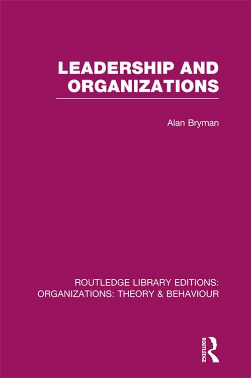 Produktbild: Leadership and Organizations (RLE: Organizations)