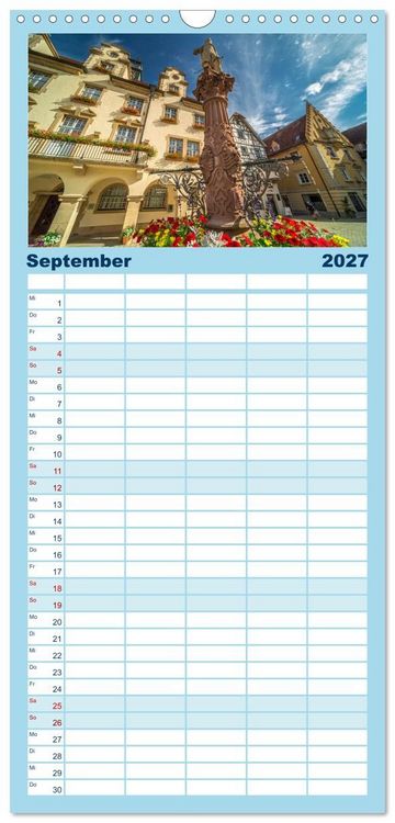 Produktbild: Familienplaner 2027 - Sigmaringen - h&uuml;bsche Kleinstadt an der Donau mit 5 Spalten (Wandkalender, 21 x 45 cm) CALVENDO