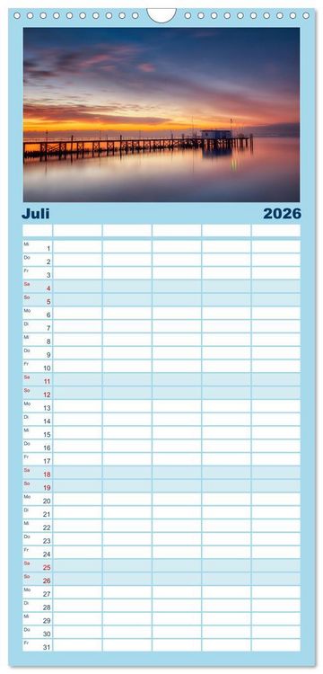Produktbild: Familienplaner 2026 - Bodensee-Stimmungen mit 5 Spalten (Wandkalender, 21 x 45 cm) CALVENDO