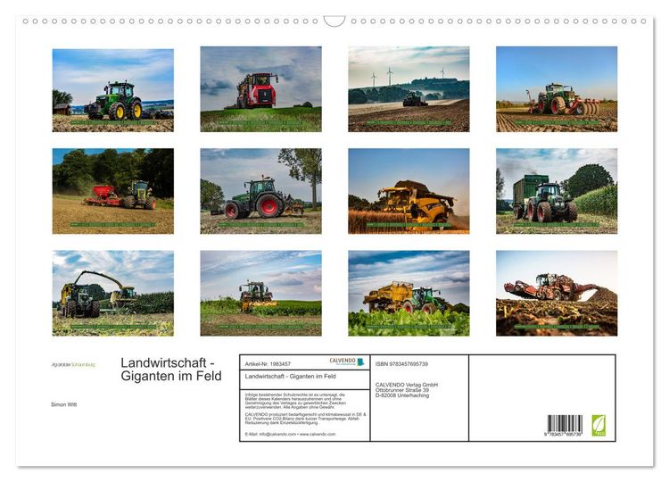 Produktbild: Landwirtschaft - Giganten im Feld (Wandkalender 2026 DIN A2 quer), CALVENDO Monatskalender