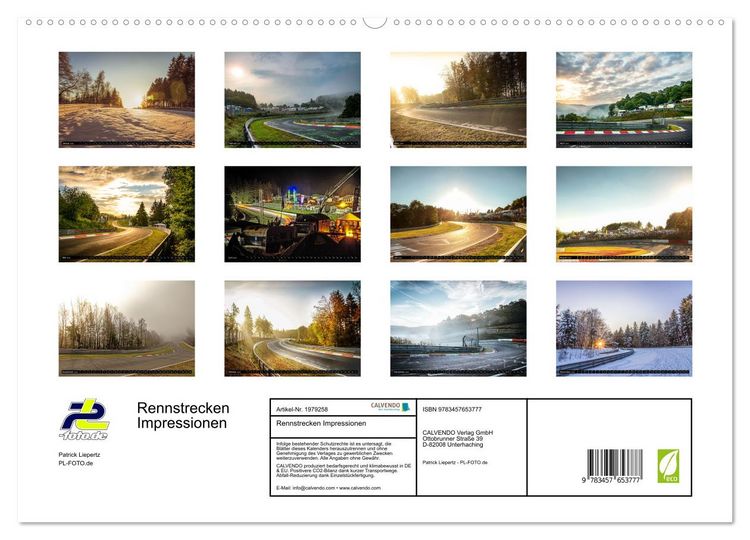 Produktbild: Rennstrecken Impressionen (hochwertiger Premium Wandkalender 2026 DIN A2 quer), Kunstdruck in Hochglanz