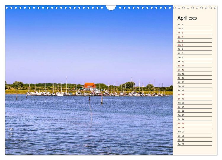 Produktbild: Langeoog Geburtstagskalender (Wandkalender 2026 DIN A3 quer), CALVENDO Monatskalender