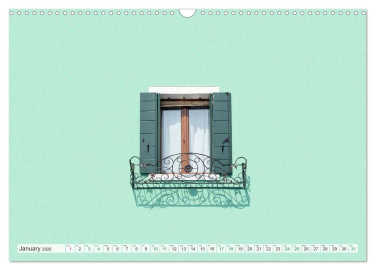 Produktbild: Burano and Minimalism (Wall Calendar 2026 DIN A3 landscape), CALVENDO 12 Month Wall Calendar