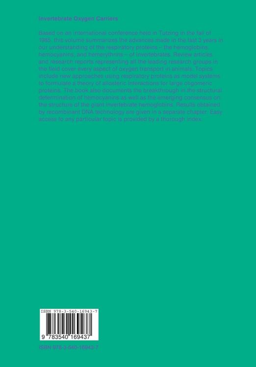 Produktbild: Invertebrate Oxygen Carriers