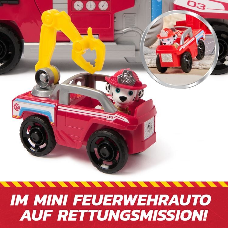 Produktbild: PAW Patrol Fire Rescue - Marshalls Deluxe Feuerwehr-Truck, 50 cm lang, mit Marshall Hundefigur