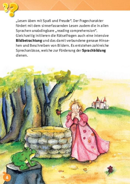 Lesen üben mit Bilderrätseln zum Froschkönig. 34 Bildkarten