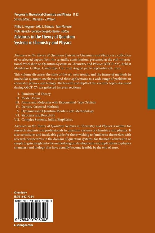 Produktbild: Advances in the Theory of Quantum Systems in Chemistry and Physics