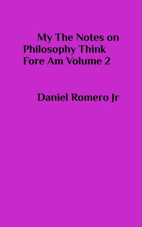 Produktbild: My The Notes on Philosophy Think Fore Am Vol 2