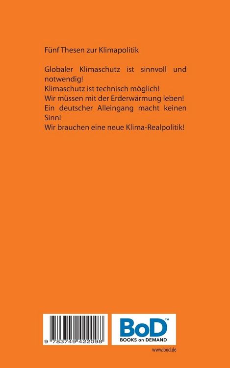 Produktbild: F&uuml;nf Thesen zur Klimapolitik