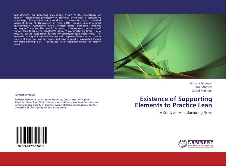 Produktbild: Existence of Supporting Elements to Practice Lean