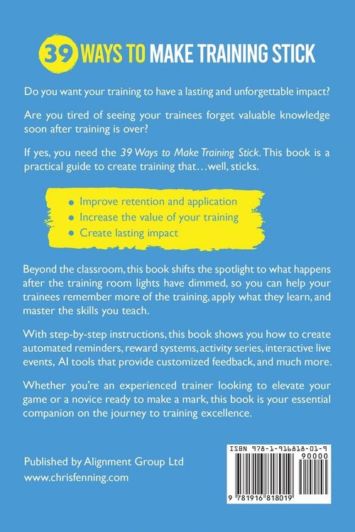 Produktbild: 39 Ways to Make Training Stick